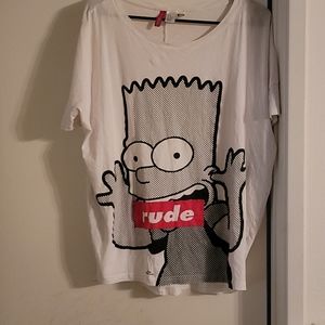 Divided Bart Simpsons Tee